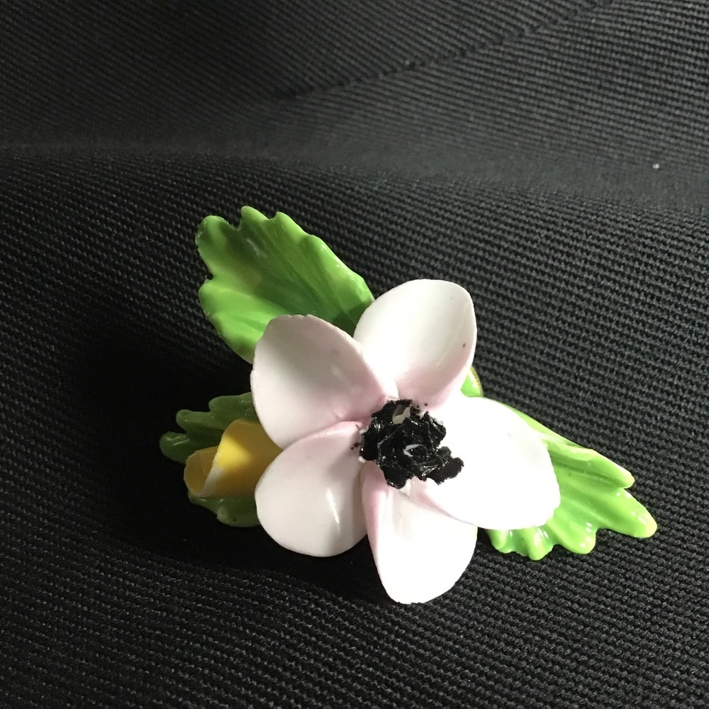 Porcelain Floral Brooch